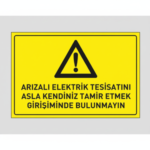 Nunca Intentes Reparar Cableado Eléctrico Defectuoso por Tu Cuenta - Señal de Tráfico - Product Image 2