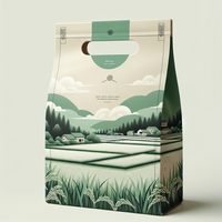 Sac d'emballage de riz personnalisé prévention des fuites de stockage 5kg 10kg 25kg 50kg sac de riz d'emballage en plastique avec boucle de poignet