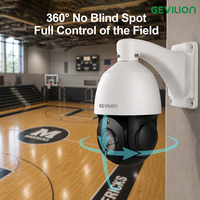 Cámara de Seguridad CCTV 4K PTZ con Zoom Óptico 20X, Visión Nocturna IR de 120m, IP66, para Estadios, Partidos Deportivos y Campos Deportivos
