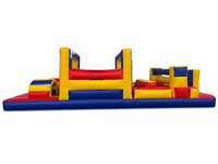 Grand parcours d'obstacles gonflable ouvert, jeu d'obstacles gonflable commercial en PVC pour enfants, idéal pour la location événementielle
