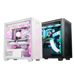 M3000 WH Acrylique ATX Mid Tower Gaming Case Top 360mm Radiateur 1x140mm ARGB Fan Type-C USB 3.0 Verre trempé Mesh Front - Product Image 1