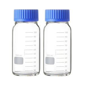GL80 Pot en verre borosilicate 3.3 à large ouverture pour le laboratoire de biochimie chimique Bouteille en verre de réactif de stockage 500mL 1000mL - Product Image 2