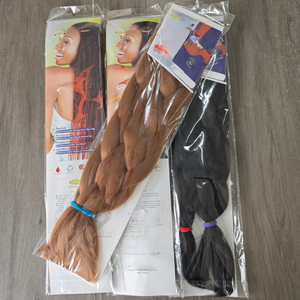 Extensiones de Cabello Trenzado TZ al por Mayor, Trama Única, Cabello Sintético Preestirado de Alta Calidad, 2X 180g, <span class=keywords><strong>Multicolor</strong></span> Natural - Product Image 2