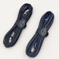 Kabel Pengisian Cepat Bersertifikasi Pannex GRS 2m C ke C Kulit PU 100W PD Model C7200PD LOGO Kustom