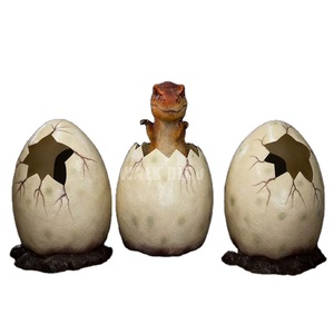 Œuf de dinosaure réaliste grandeur nature en fibre de verre pour parcs à thème – Accessoire photo pour séances photo - Product Image 1
