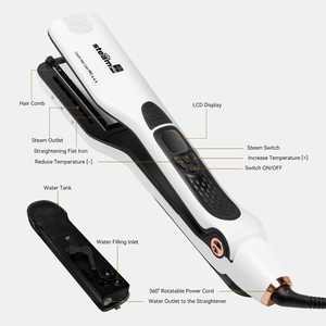 <span class=keywords><strong>Lisseur</strong></span> à vapeur professionnel en céramique à chauffage rapide, pour cheveux humides et secs, OEM, vente en gros - Product Image 5