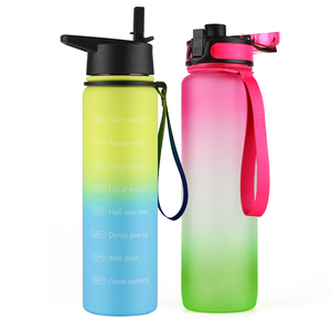 1 <span class=keywords><strong>litre</strong></span> <span class=keywords><strong>32OZ</strong></span> simple paroi <span class=keywords><strong>en</strong></span> acier inoxydable bouteille d'eau marqueur temporel givré <span class=keywords><strong>en</strong></span> plastique de bouteille d'eau de remise - Product Image 5