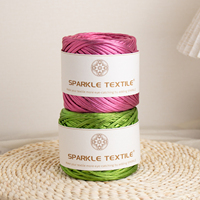 Shiny Metallic Crochet Thread 200g Spun T-Shirt Lurex Yarn for DIY Hand Crochet