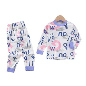 Ventes chaudes, vêtements de maison à manches longues, costumes pour garçons, vêtements pour enfants, pyjamas 100% coton pour enfants - Product Image 3