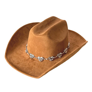2026 New Arrival Vintage Suede Cowboy <strong>Hat</strong> with Turquoise Concho Band Unisex Outdoor - Product Image 3