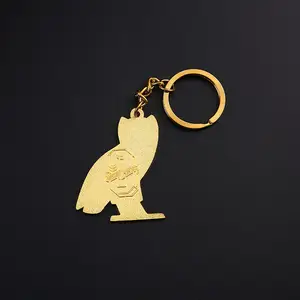 3d, брелки для ключей, изготовленный на заказ с формой сова черный металлический брелок для ключей