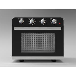 Four à friture sans huile Guangrong 31-40L, four électrique multifonction à convection, boîtier en acier inoxydable, noir et blanc - Product Image 1