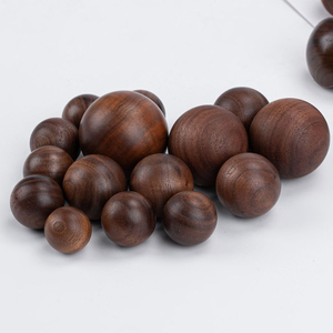 Boules rondes en bois non finies, en bois dur naturel, lisses, en noyer, pour l'artisanat et le bricolage - Product Image 4
