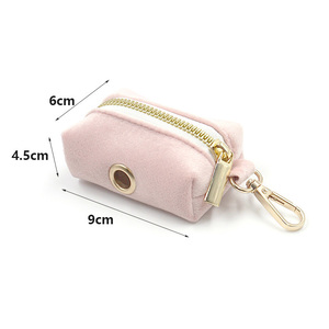Conjunto de 5 unidades de arnés de franela con hebilla de <span class=keywords><strong>Metal</strong></span> y terciopelo, <span class=keywords><strong>Collar</strong></span> de perro con lazo desmontable, correa, bolsa para excrementos - Product Image 6