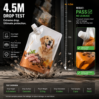 Sachets Doypack à bec verseur 100g pour aliments liquides, pâtes de viande, compléments nutritionnels, friandises personnalisées pour chiens et chats