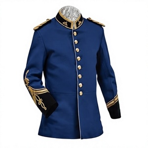 Tunique de cérémonie bleu foncé pour homme, style uniforme de parade, vêtement d'extérieur formel, service OEM - Product Image 1