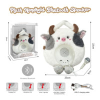 Machine de karaoké en peluche avec haut-parleur, microphone intégré, rechargeable USB Type-C, cadeau pour enfants