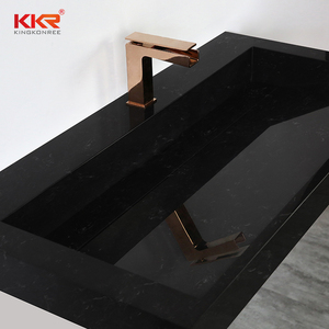 Wastafel kamar mandi wastafel dinding desain mewah lemari cermin pintar gantung bebas cat kayu padat wastafel wastafel wastafel wastafel ganda - Product Image 4