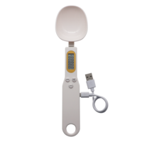 Q & H Balance à cuillère à mesurer Rechargeable 500g/0.1g Balance à cuillère intelligente Portable électronique Balance avec USB