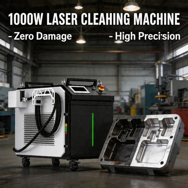 1000W Reliable Power Output Water Cooled Pulse Fiber Laser Cleaning Machine Carbon Steel Plate Cleaning HF LASER