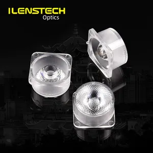 Lente Led pequeña de plástico Ilenstech, lente óptica de 15 grados, 3030, 3535, 15mm de diámetro para lámpara de iluminación Flash