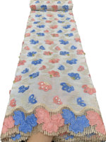 Tissu en dentelle de coton brodé NI.AI avec strass, dentelle suisse africaine, matière pour robe de mariée pour femmes