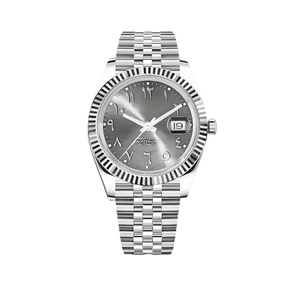 Montre mécanique pour homme d'affaires, bracelet en acier inoxydable, verre minéral multicolore, 40 mm - Product Image 2