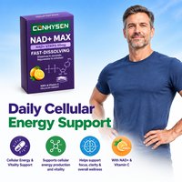 Bandes de dissolution rapide OEM Nad+ Max pour le soutien de l'énergie cellulaire et de la vitalité au chitosane, bandes orales dissolvables Nad+ 50 mg