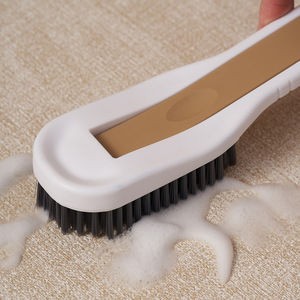 Brosse à chaussures avec poils en nylon, manche en plastique, pour nettoyer les chaussures et les vêtements, outil multifonctionnel - Product Image 2