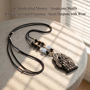 Samantabhadra Buddha Virtue Necklace Spiritual Protection Charm Handmade Jewelry Accessory <strong>Zen</strong> Style Boho - Product Image 1
