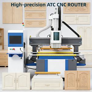 Machine de gravure CNC industrielle, équipée d'un brocheur à changement d'outil de 9 kW, d'une table de travail sous vide et d'un changeur d'outil automatique. - Product Image 1