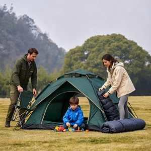 Carpa de Una Habitación para Exteriores, para las Cuatro Estaciones, de Oxford, para 3-4 Personas, Portátil, Totalmente Automática, con Protección Solar, de Apertura Rápida y Doble Capa - Product Image 4