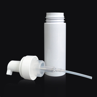 Flacon pompe moussant en plastique PET transparent ou blanc pour nettoyant visage, 30ml, 50ml, 80ml, 100ml, 150ml, 200ml