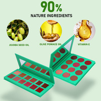 Palette de teintures à lèvres crémeuses mates hydratantes et imperméables vegan 24 couleurs, personnalisable (marque privée)