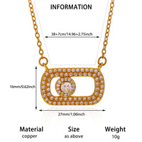Collier en acier inoxydable plaqué or, résistant à la ternissure et à l'eau, avec pendentifs cœur, étoile et lune, tendance TikTok, par Fanhua Jewelry
