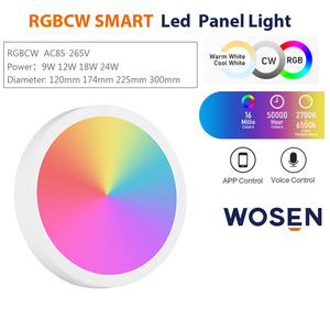 Lámpara LED de Aluminio Contemporánea Blanca para Sala de Estar, Inalámbrica, WiFi, Control por Voz y App Tuya, RGBCW, Compatible con Alexa y Google, para Interiores, OEM ODM - Product Image 5