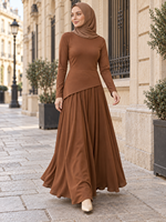 AW0303 Couture avancée - Robe longue haut de gamme, Vêtements musulmans islamiques, Hijabs, Style décontracté, Quotidien