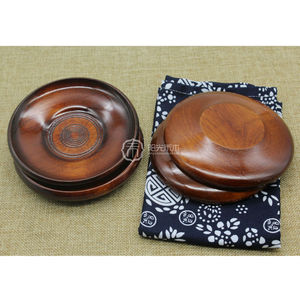 Platos redondos de madera maciza hechos a mano estilo japonés, plato pequeño para café, té, fiestas. - Product Image 2