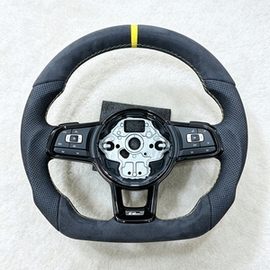 Volant en cuir Alcantara de qualité supérieure pour VW <span class=keywords><strong>Golf</strong></span> 5 Golf6 Golf7 7.5 MK6/MK7/MK8 Jetta Passat B8 Polo Tiguan GTI <span class=keywords><strong>GTE</strong></span> R - Product Image 3