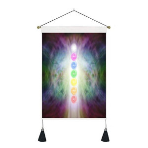 35*50cm Sette Chakra Decorativo Appeso A Parete Arazzi Della Boemia Tarocchi Fase Nappa Arazzo Boho Art Arazzi Per La Camera Da Letto ufficio - Product Image 3