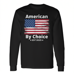 Camiseta de manga larga con bandera estadounidense de Choice Est 2025 - Product Image 2