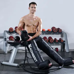 Botas de massagem de ar com sistema de recuperação de ar, botas de massagem esportiva com dispositivo de sistema de compressão de ar térmico para pernas completas