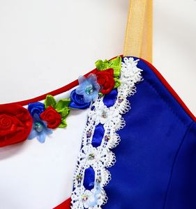 Tutú de Ballet Romántico Llamas de París R0090, Tutú Largo Blanco, Azul y Rojo para Mujer - Product Image 3