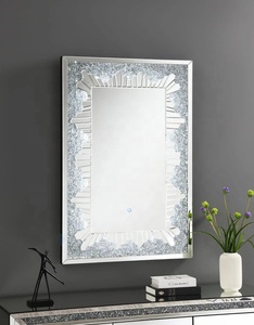 <span class=keywords><strong>Grand</strong></span> <span class=keywords><strong>miroir</strong></span> <span class=keywords><strong>mural</strong></span> rectangulaire en forme de diamant écrasé pour la décoration de la maison - Product Image 3