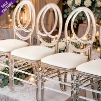 Chaise Chivari transparente en acrylique de haute qualité pour événements extérieurs, mariages, banquets et réceptions – Prix abordable