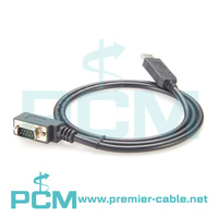Cable Serial RS232 USB a DB9 Macho en Ángulo Recto de 5 Pines, Puerto COM FTDI FT232, USB a Serial, USB a RS232, USB a Null Modem