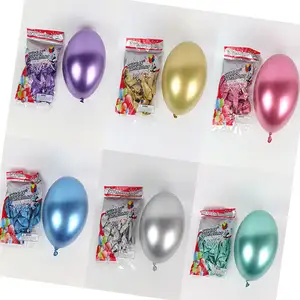 Оптовая продажа, 12-дюймовые глянцевые металлические жемчужные толстые хромированные латексные воздушные шары металлических цветов, надувные воздушные шары, украшение для дня рождения