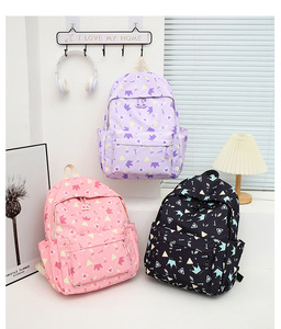 Teenager Oem Printed School Bag Set Custom 3Pcs Girls Boy College Student School Bag <b>Backpack</b> Bookbag With Messenger and Pen Bag - Product Image 3
