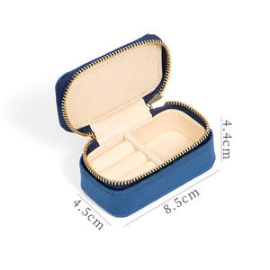 Cajas de Joyería de Viaje de Terciopelo Mini con Cierre y Logotipo Personalizado, Caja Organizadora de Joyas Pequeña y Portátil de Lujo para Mujer - Product Image 6