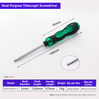 Tournevis double usage 5 pouces, finition miroir Cr-V, outil manuel pour la réparation domestique et le bricolage